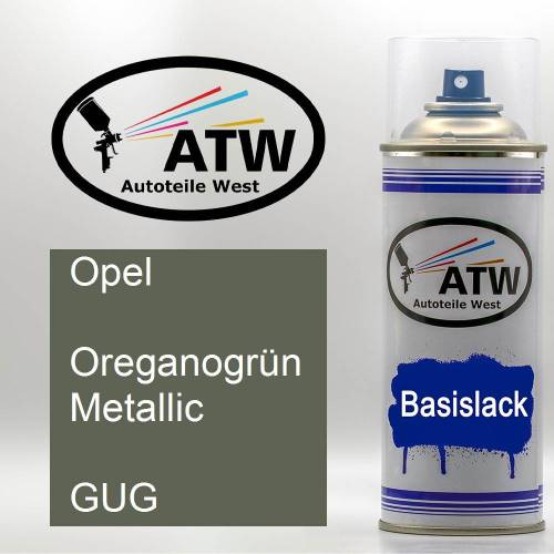 Opel, Oreganogrün Metallic, GUG: 400ml Sprühdose, von ATW Autoteile West.